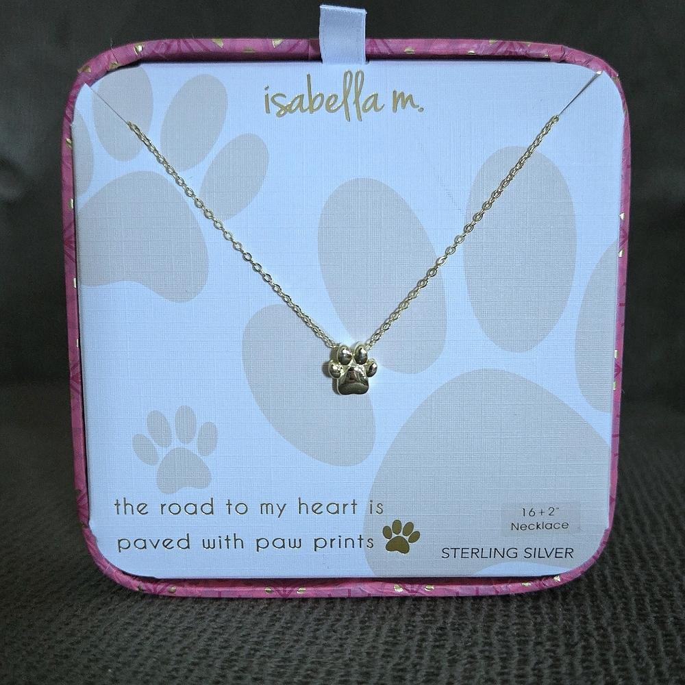 Isabella M. Dainty Gold💛 Paw🐾 Pendant Necklace - NIB - Picture 10 of 15